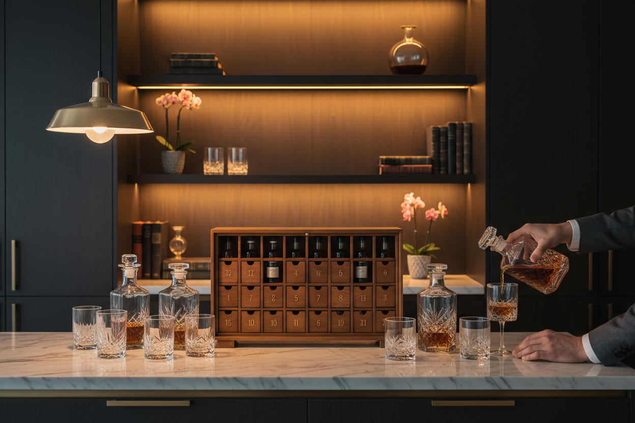 Elegant Home Bar Display